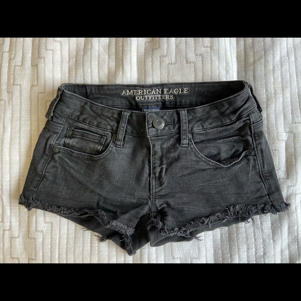 American Eagle Black Short shorts